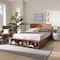 Baxton Studio Vita Ash Walnut Wood 4-Drawer Queen Size Platform Storage Bed 173-9429-10669 - alternate 2